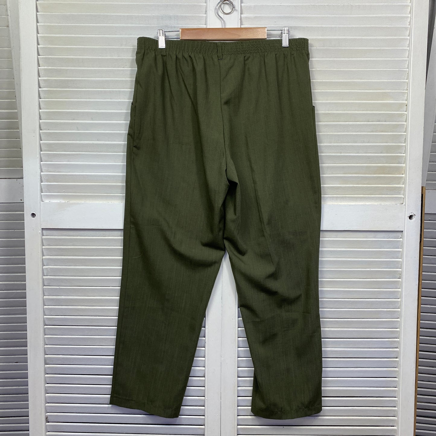 Millers Pants Size 16 Green Pockets Elastic Waist New