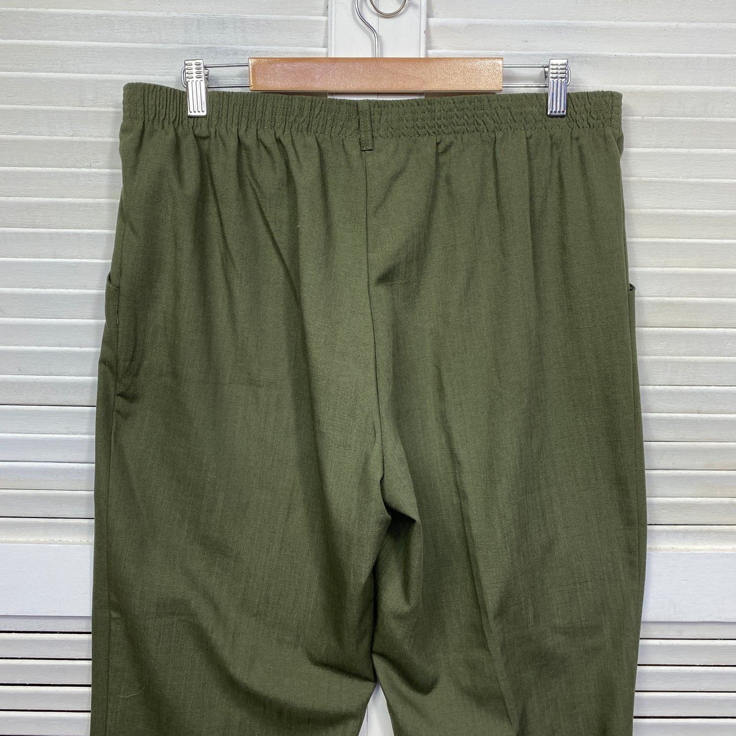 Millers Pants Size 16 Green Pockets Elastic Waist New