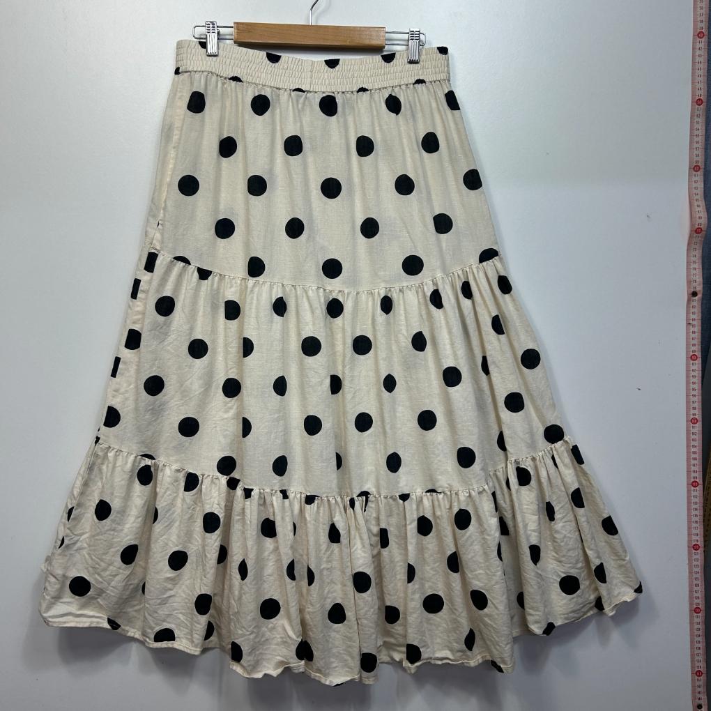 Sussan Cream Linen Skirt - Size 12