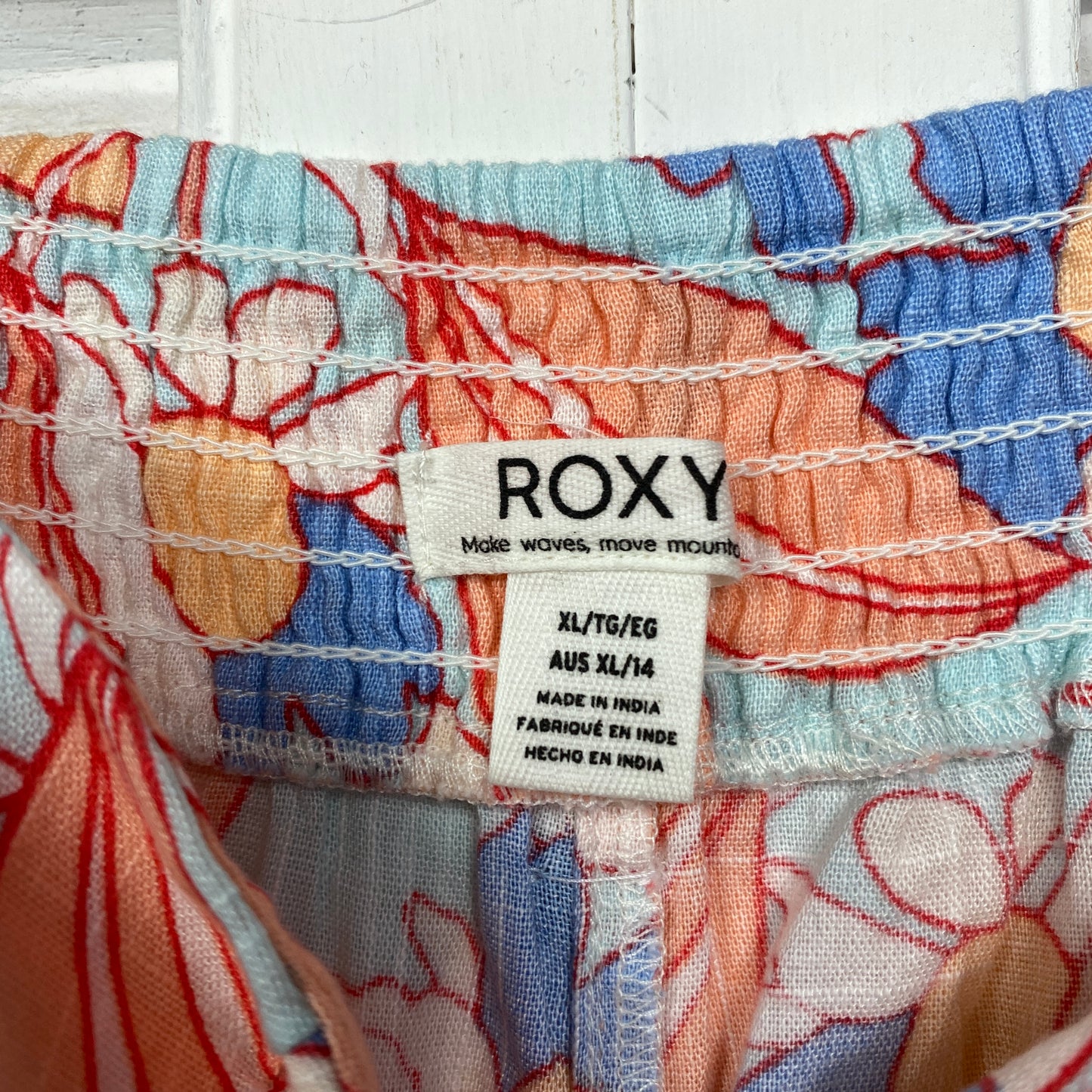 Roxy Pants Size 14 Multicoloured Floral Pockets