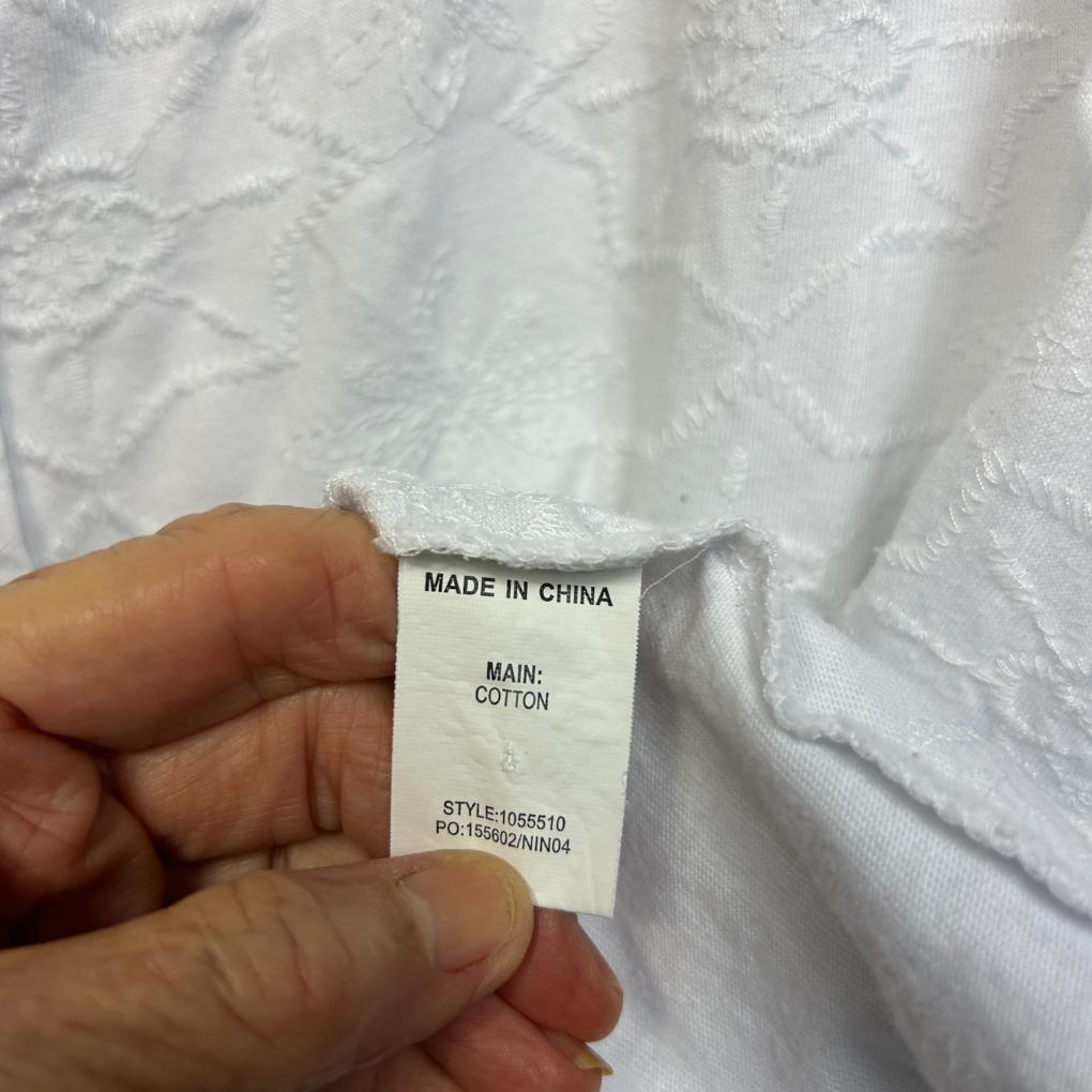 W.Lane White Cotton Top - Size 16/18