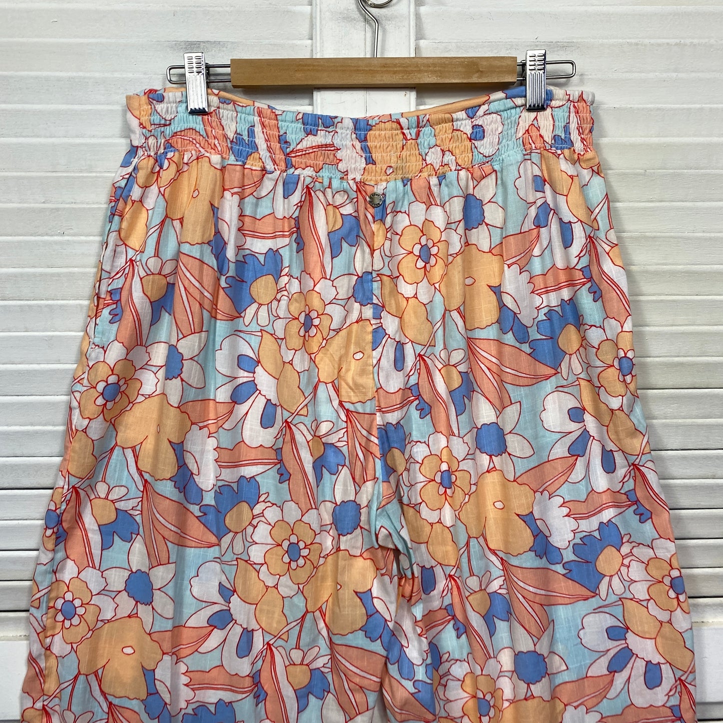 Roxy Pants Size 14 Multicoloured Floral Pockets