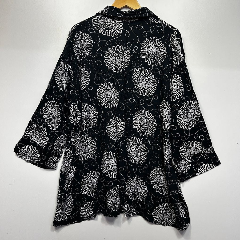 Sundrenched Australia Black Floral Shirt - Size XXL
