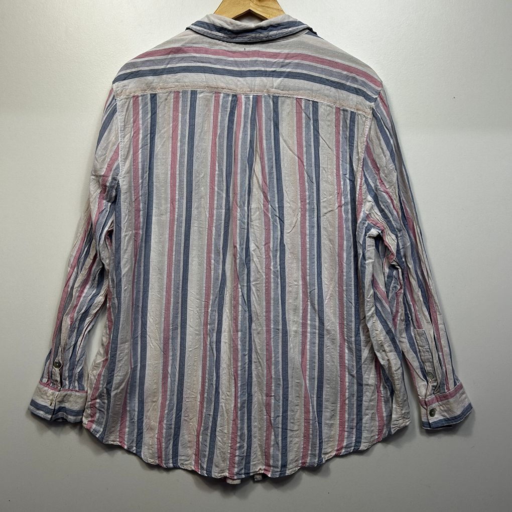 Katies Multicoloured Striped Cotton Shirt - Size 18
