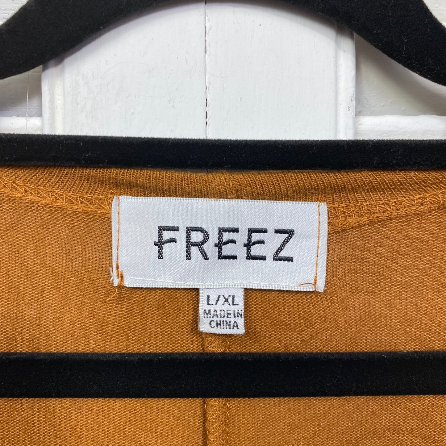 Freez Shrug Top Size L XL Tan Long Sleeve