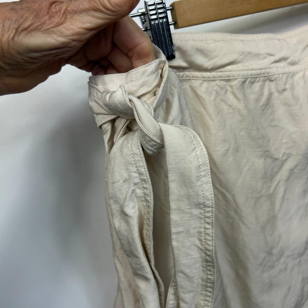 Country Road Cream Linen Skirt - Size 16