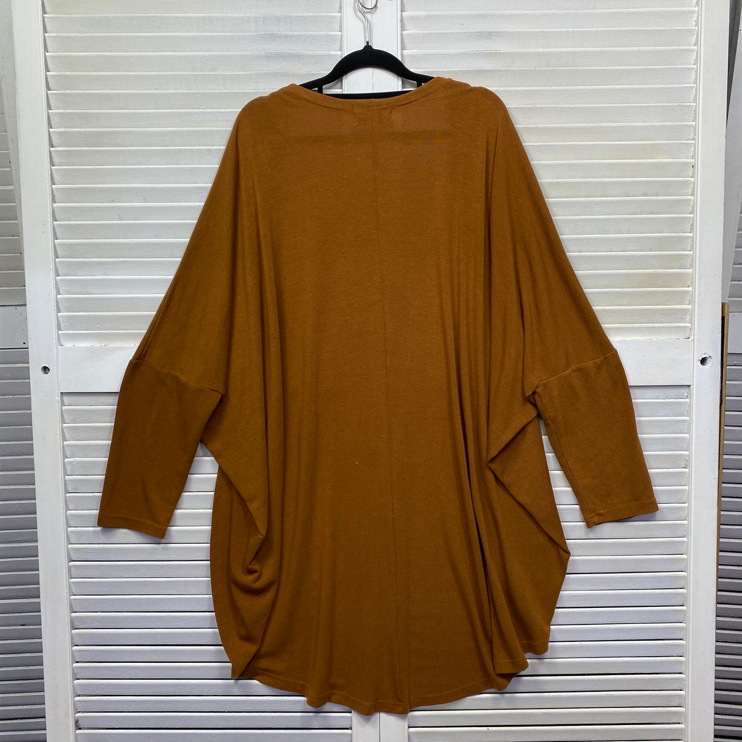 Freez Shrug Top Size L XL Tan Long Sleeve