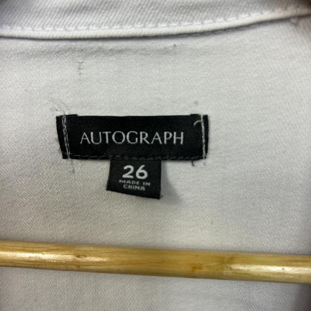 Autograph White Cropped Denim Jacket - Size 26