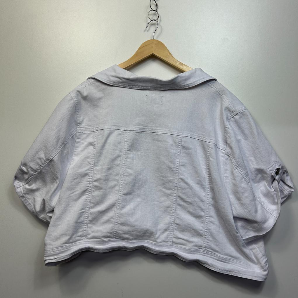 Autograph White Cropped Denim Jacket - Size 26