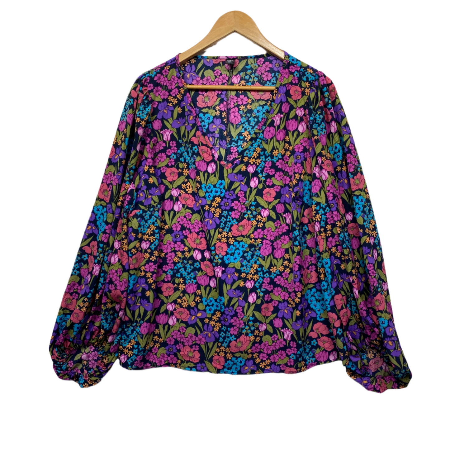 Shein Top Size 3XL Floral Multicoloured Long Sleeve