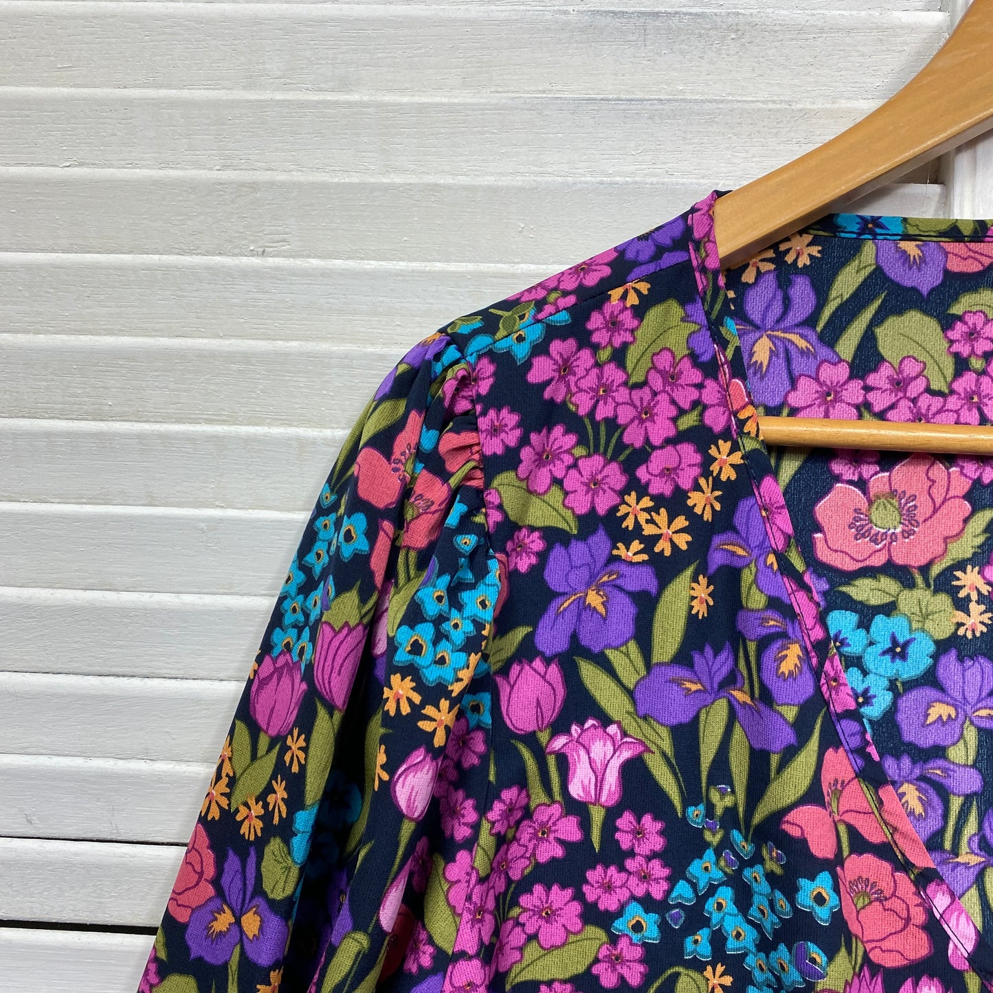 Shein Top Size 3XL Floral Multicoloured Long Sleeve