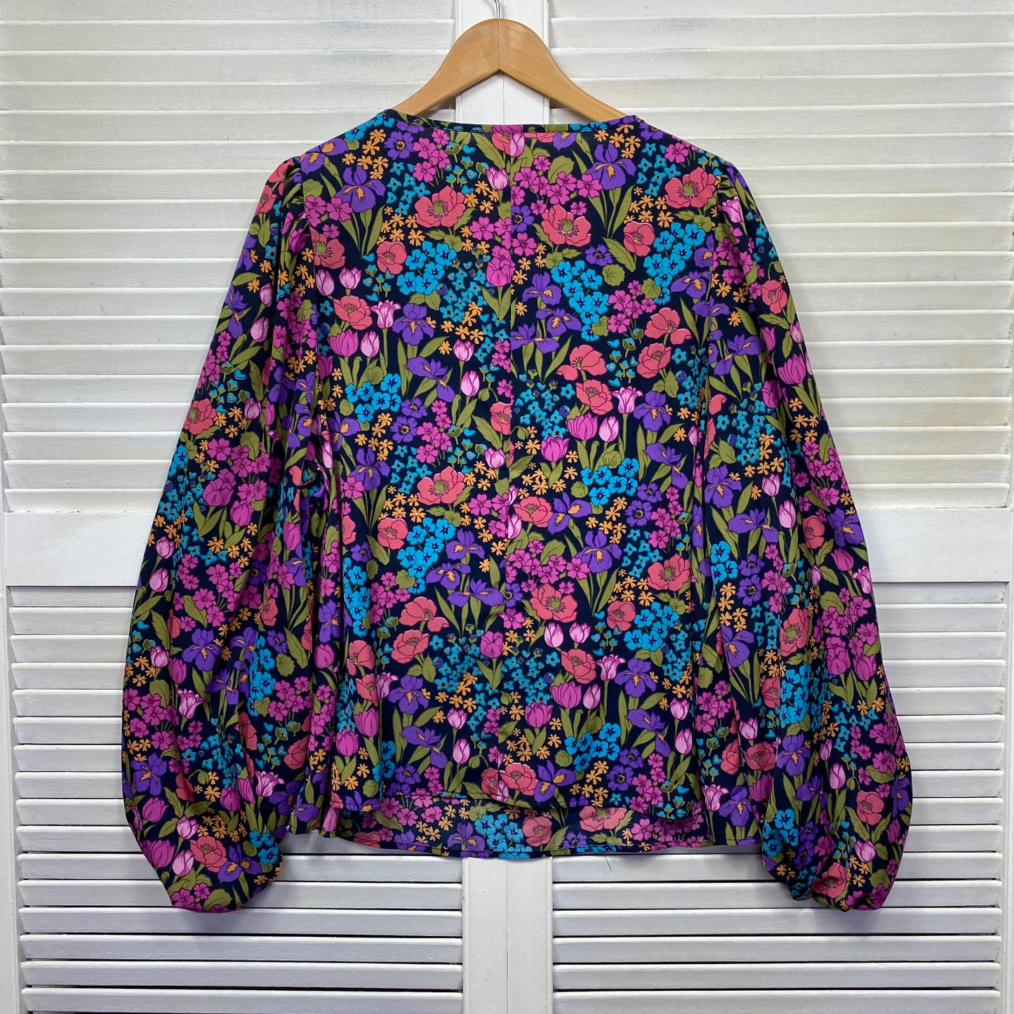 Shein Top Size 3XL Floral Multicoloured Long Sleeve