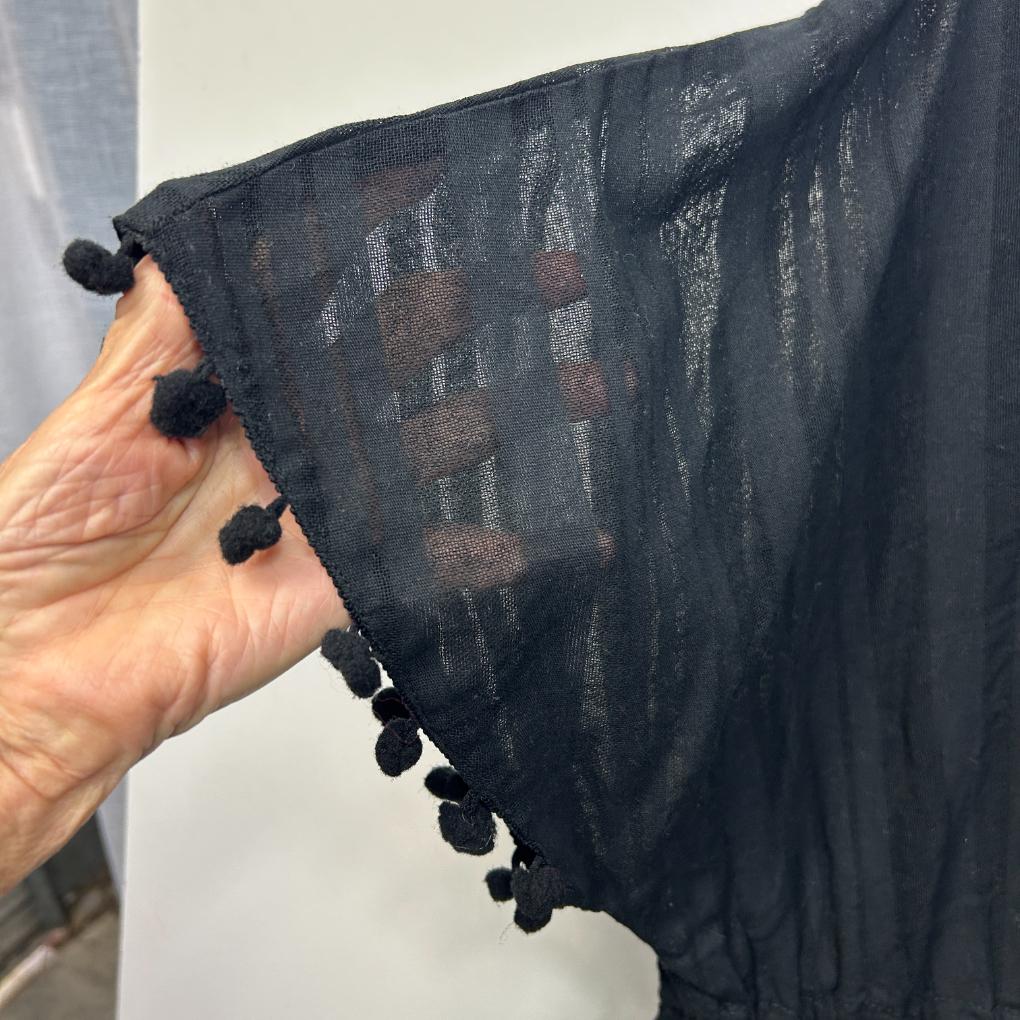 Anko Black Cotton Kaftan - Size 18