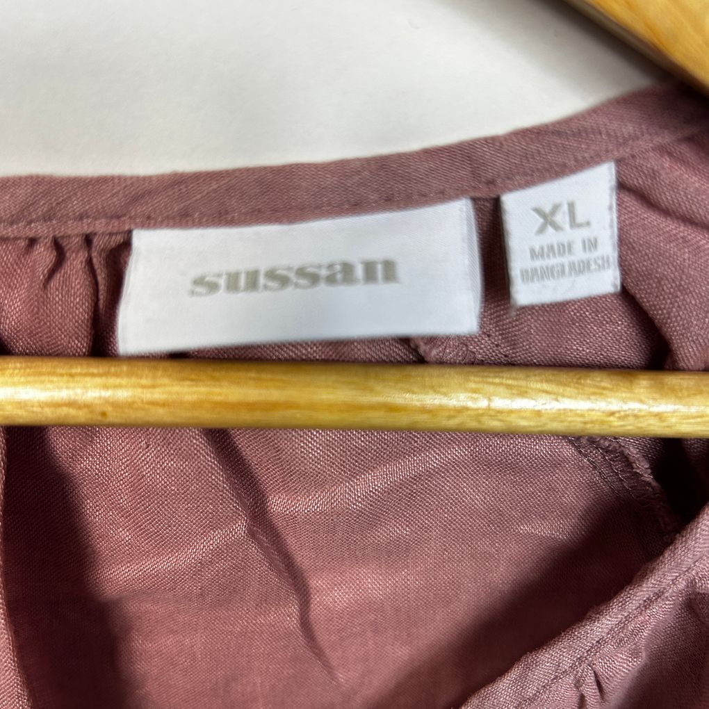 Sussan Pink Linen Top - Size XL