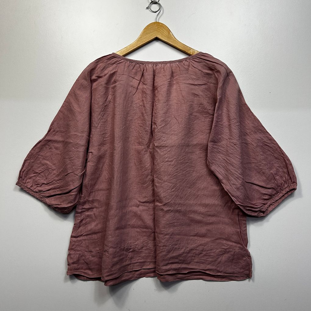 Sussan Pink Linen Top - Size XL
