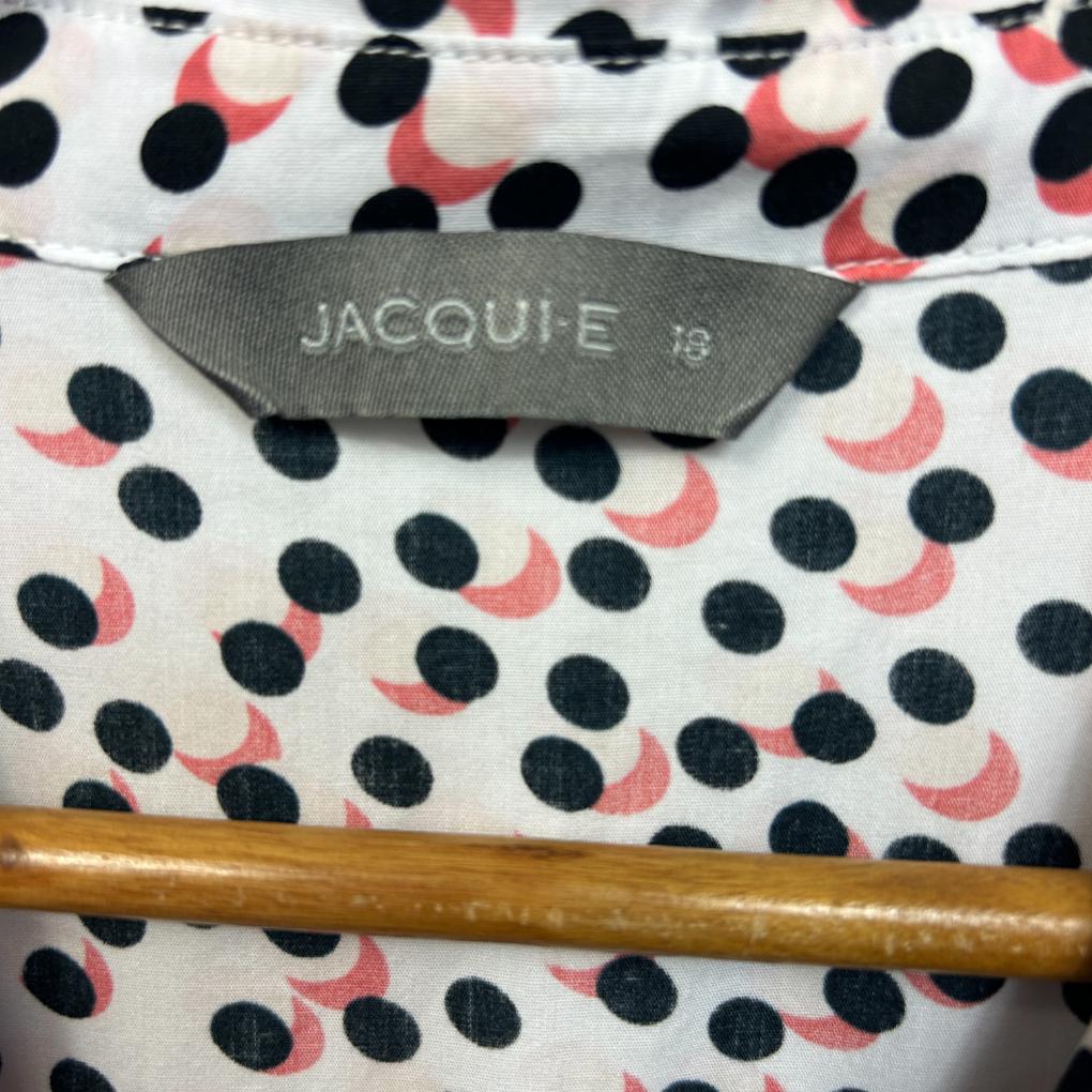 Jacqui E Multicoloured Cotton Dress - Size 18