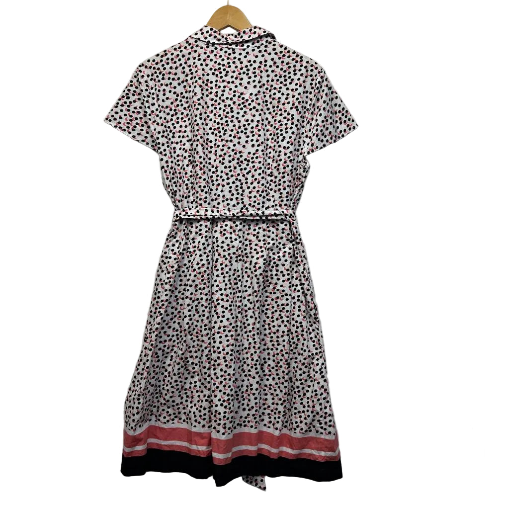 Jacqui E Multicoloured Cotton Dress - Size 18