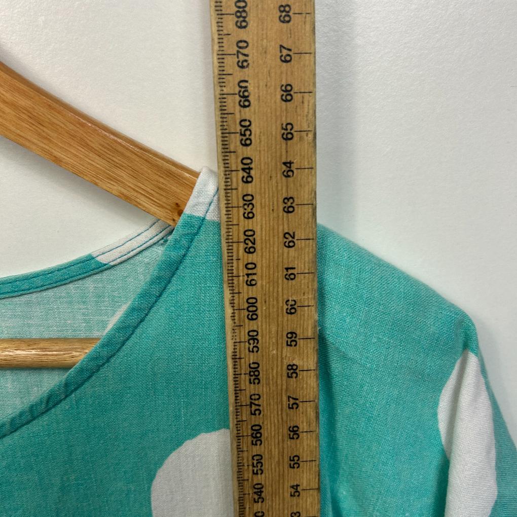 W Lane Aqua Linen Top - Size 16/18