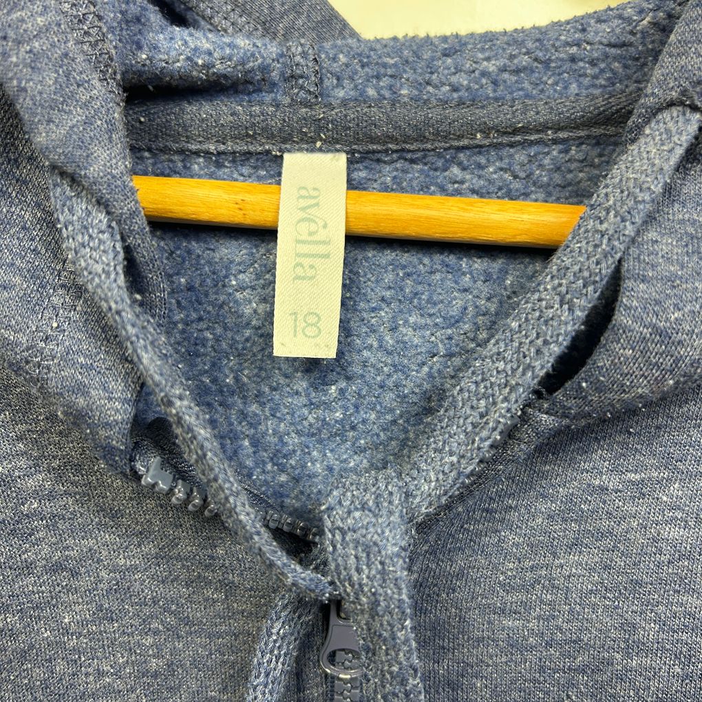 Avella Blue Cotton Hoodie - Size 18