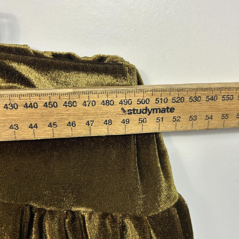 Handmade Olive Velvet Skirt - Size 18/20