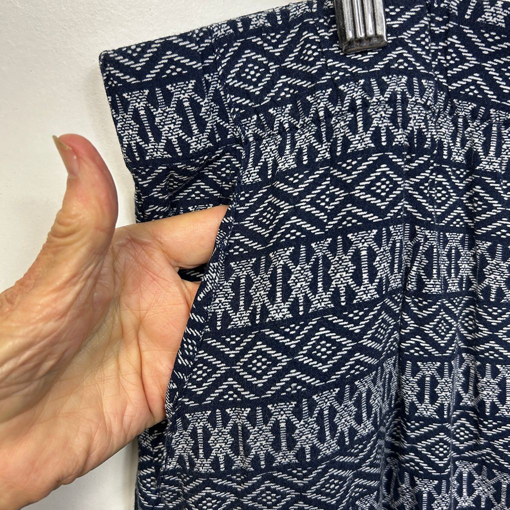 Katies Navy Print Skirt - Size 18