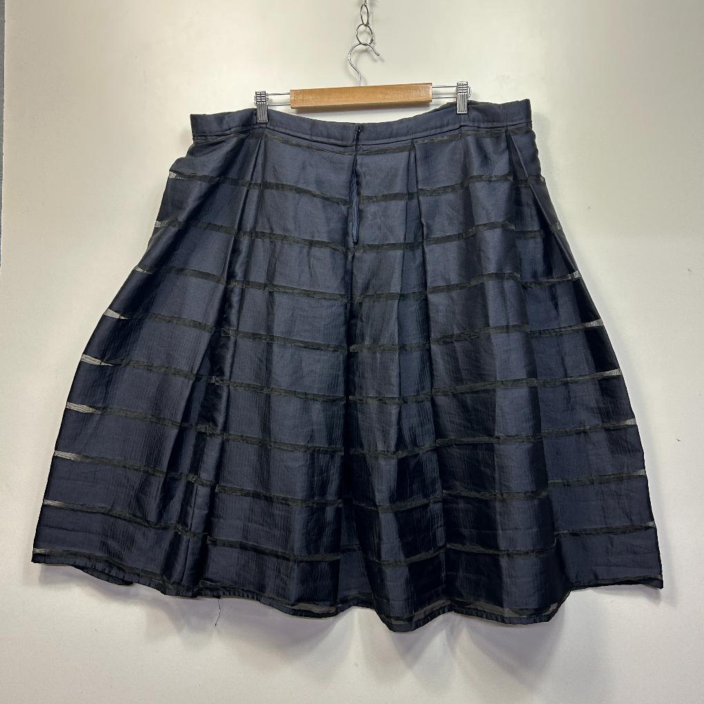 Handmade Navy Cocktail Skirt - Size 20/22