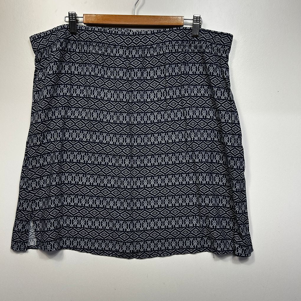 Katies Navy Print Skirt - Size 18