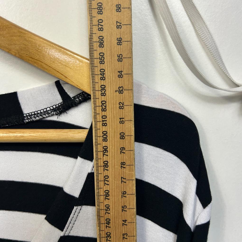 Taking Shape Black White Stripe Tunic Top - Size 18/20