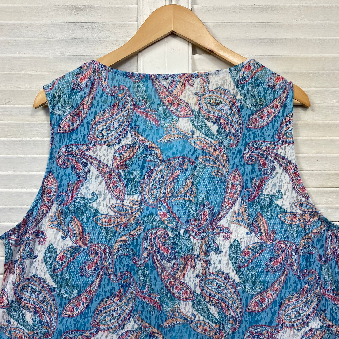 W Lane Top Size XL 16 Multicoloured Paisley Print Sleeveless