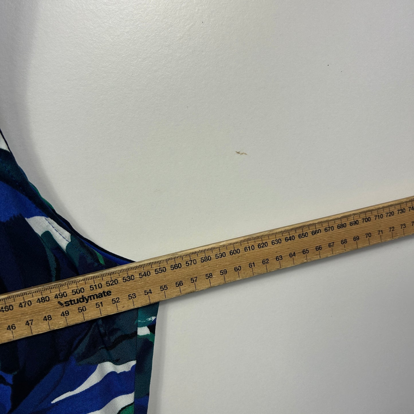 Liz Jordan Blue Green Abstract Print Dress - Size 18