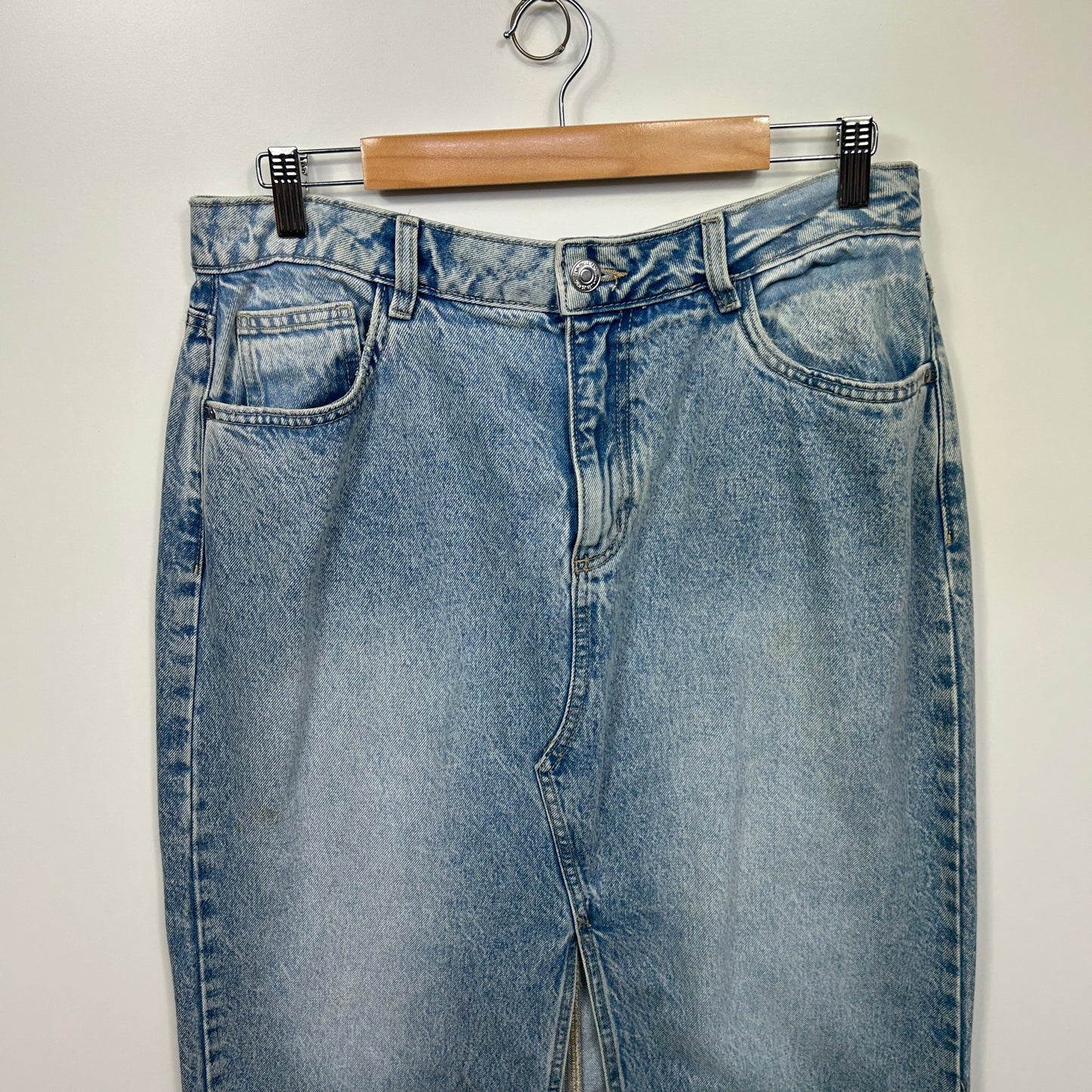 Anko Denim Skirt Size 14 Long Pencil Pockets