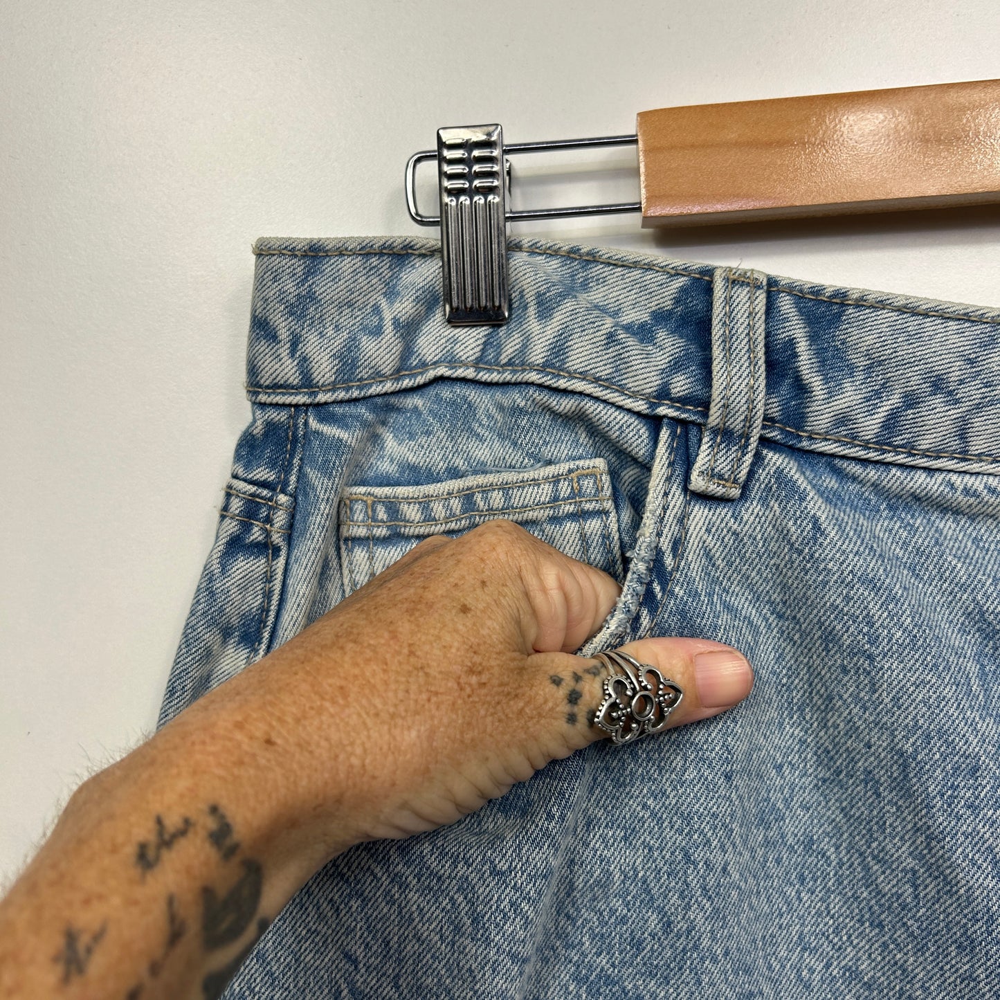 Anko Denim Skirt Size 14 Long Pencil Pockets