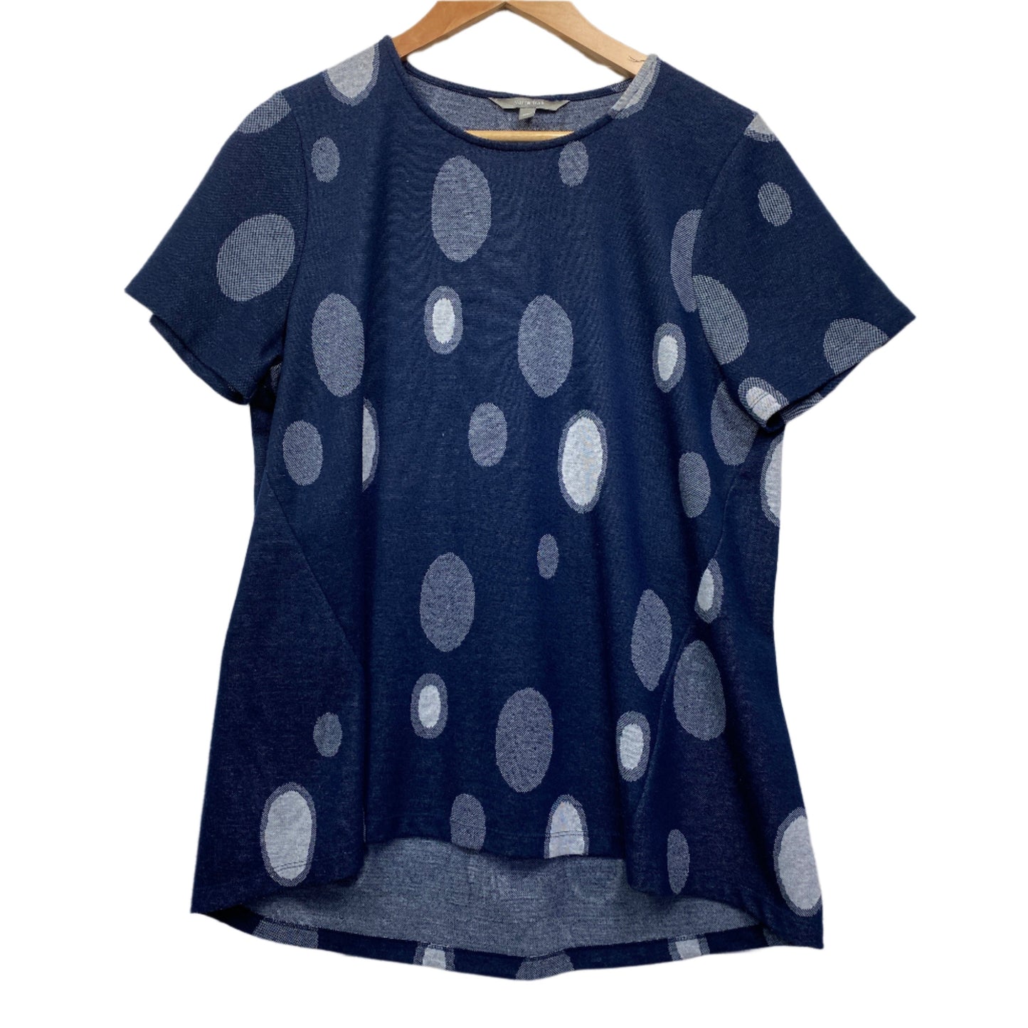 Yarra Trail Top Size 16 XL Blue Short Sleeve Polka Dots