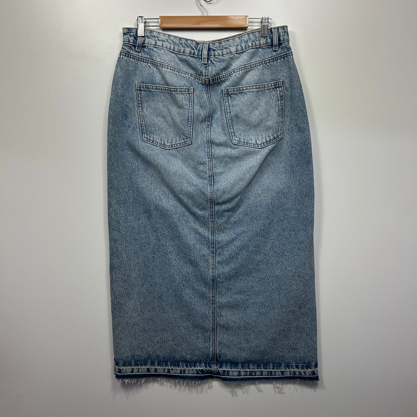Anko Denim Skirt Size 14 Long Pencil Pockets