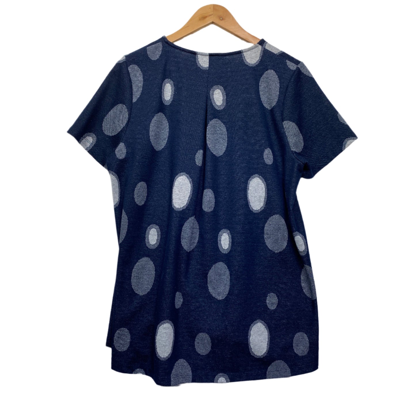 Yarra Trail Top Size 16 XL Blue Short Sleeve Polka Dots