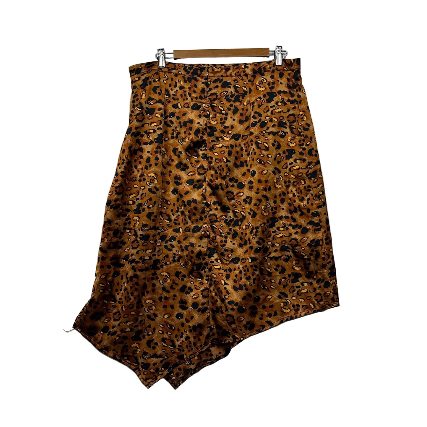 Bee Maddison Tan Leopard Print Skirt - Size 16