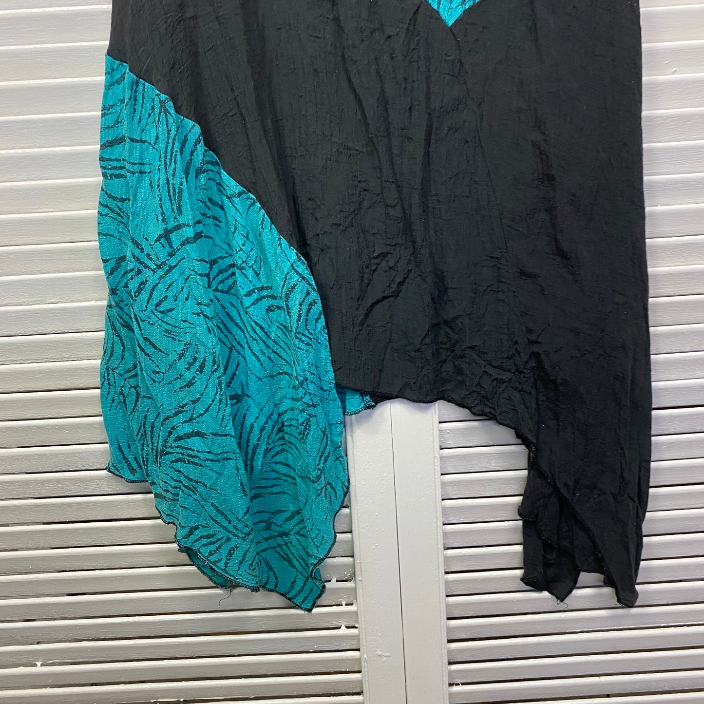 Quelque Dress Size 16 Sleeveless Teal Black