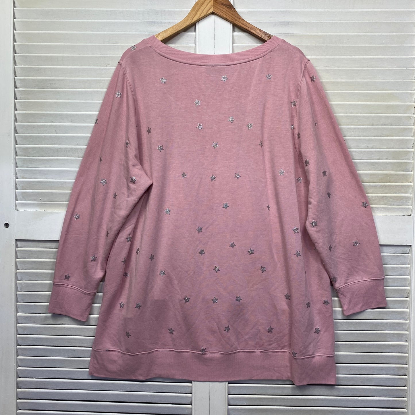 Autograph Jumper Size 18 Plus Pink Stars Long Sleeve