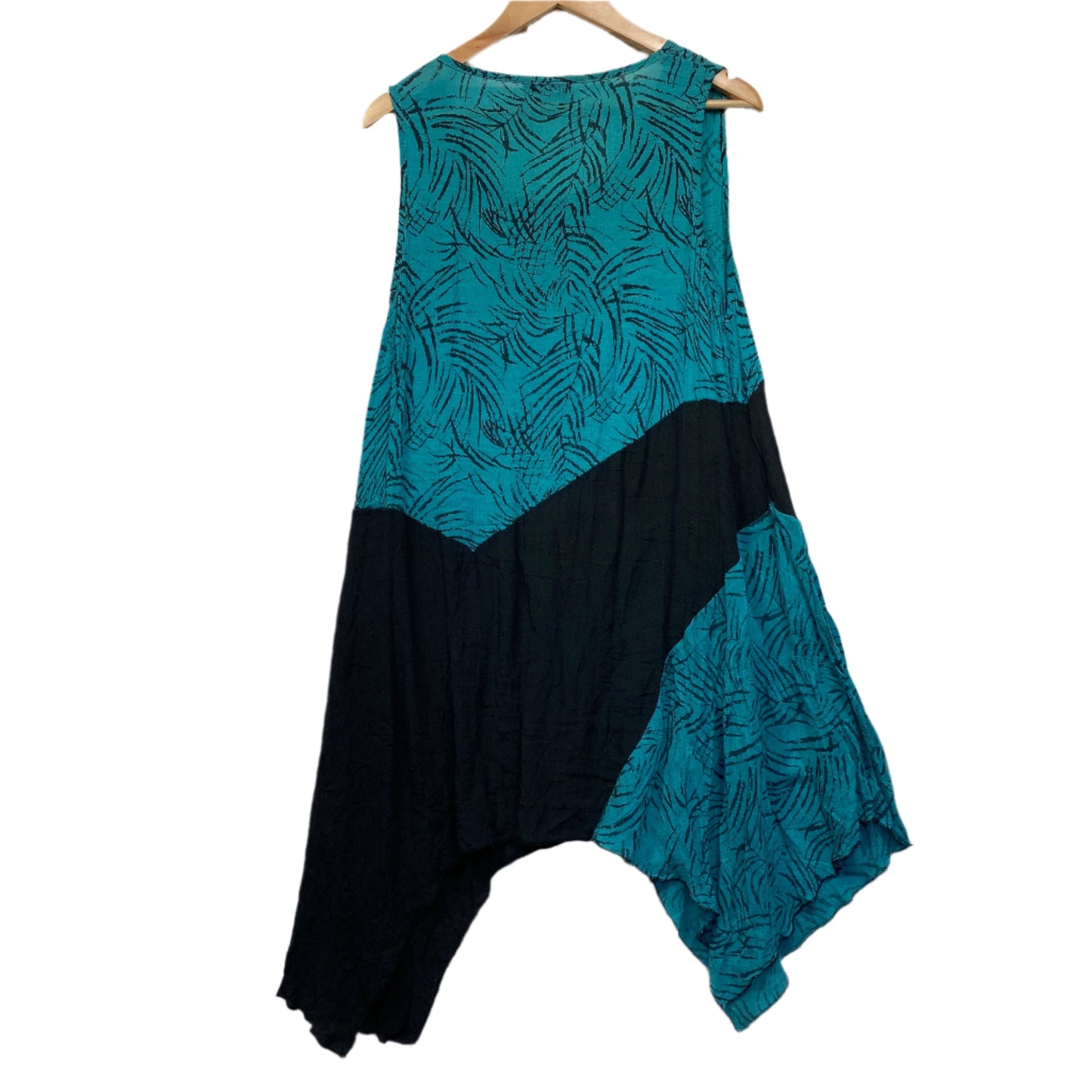 Quelque Dress Size 16 Sleeveless Teal Black