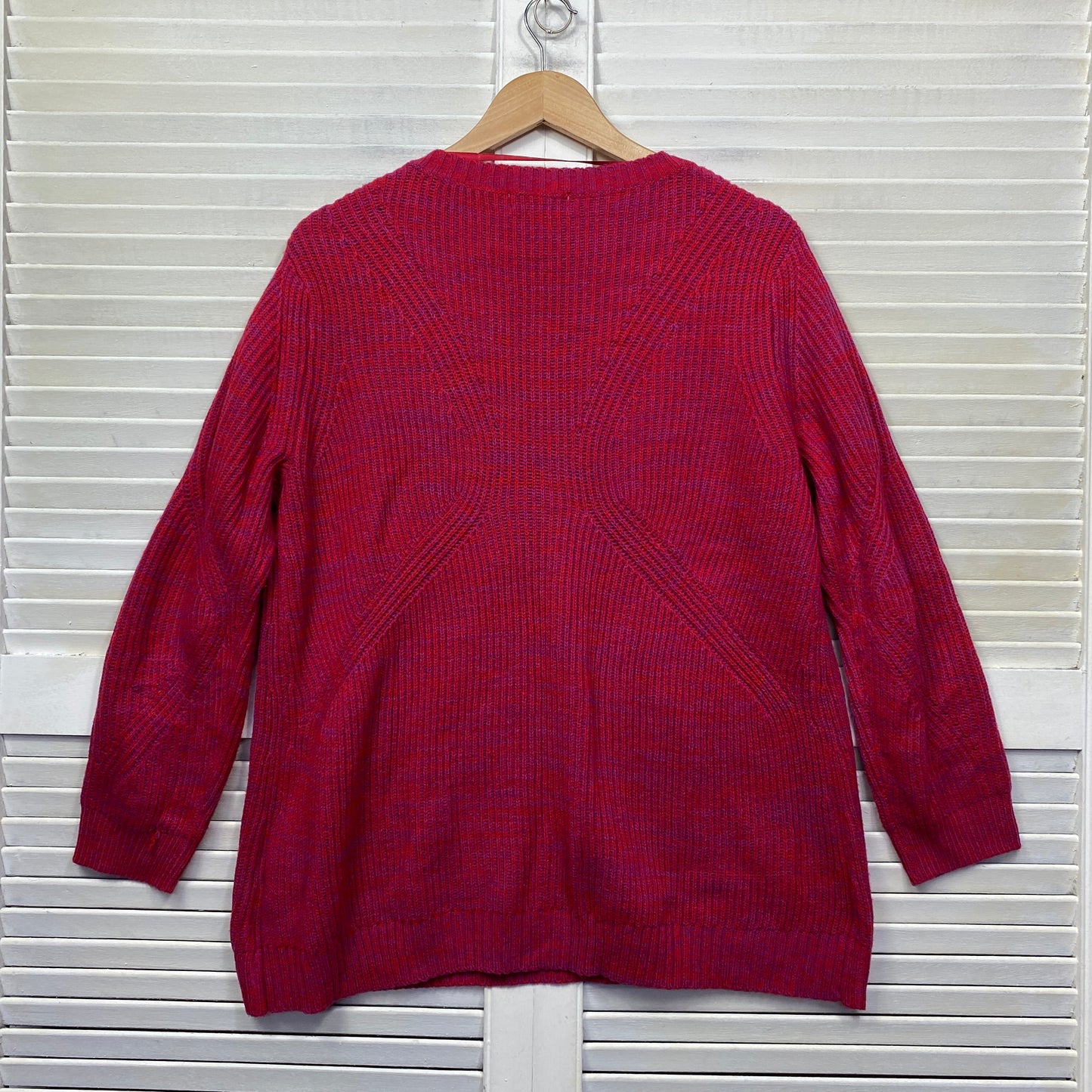 Beme Jumper Size 14 16 XS Plus Pink Rubbed Long Sleeve