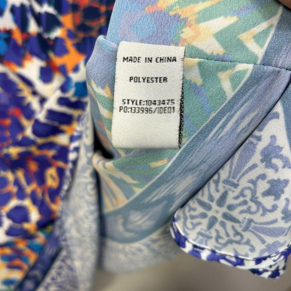 Rockmans Blue Multicoloured Kaftan Top - Size L/XL