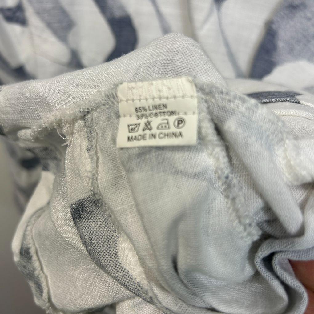 Ruby Rain Grey Linen Top - Size 14