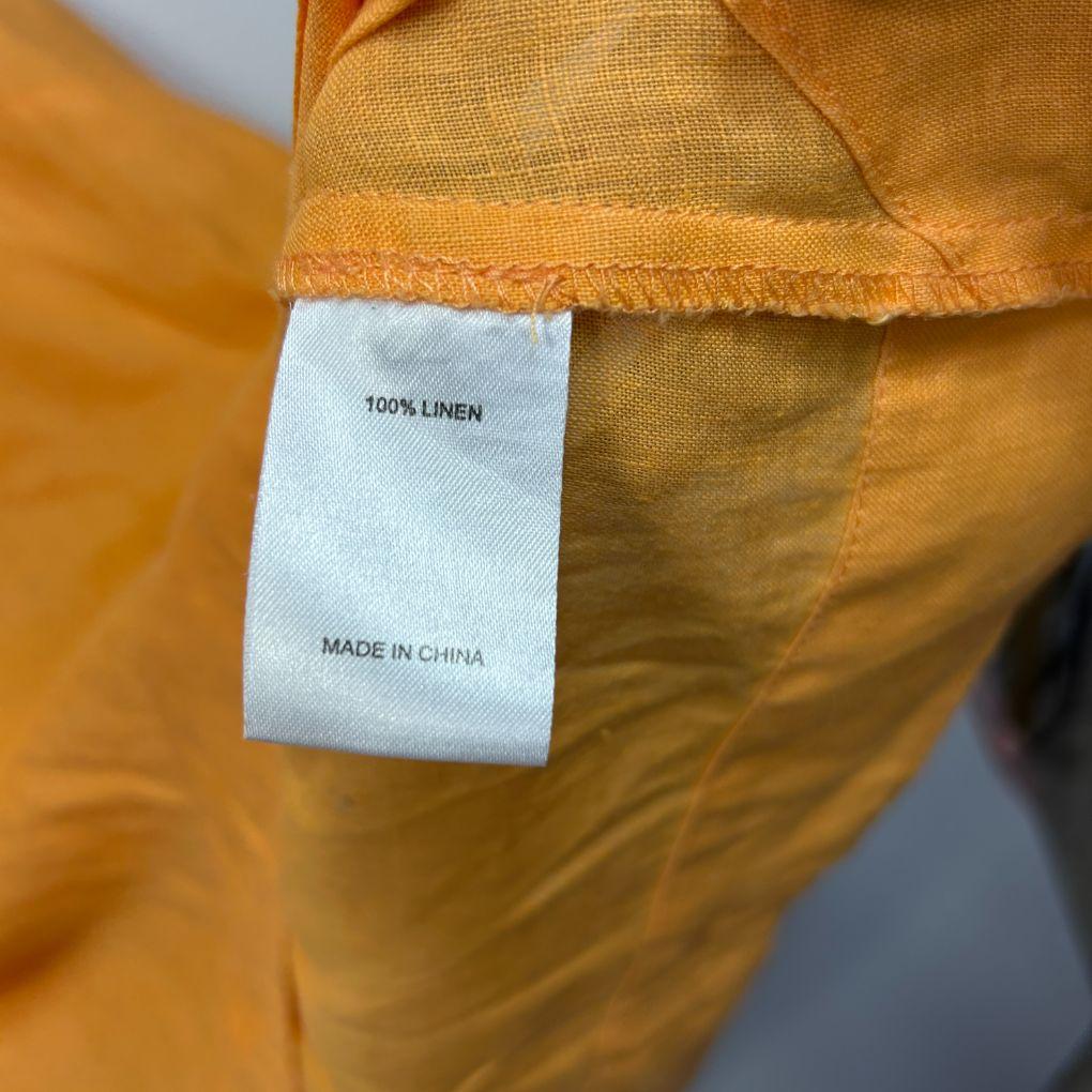 Virtuelle Orange Linen Top - Size 18