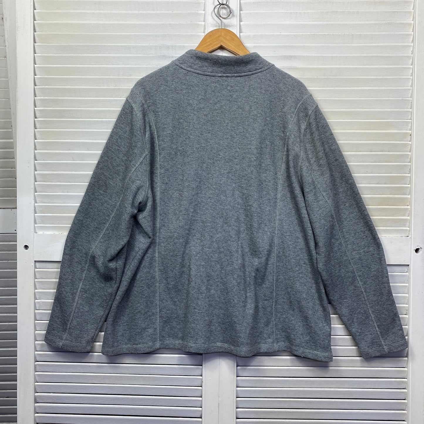 Regatta Jumper Size 22 Plus Grey Long Sleeve Pockets Zip Up