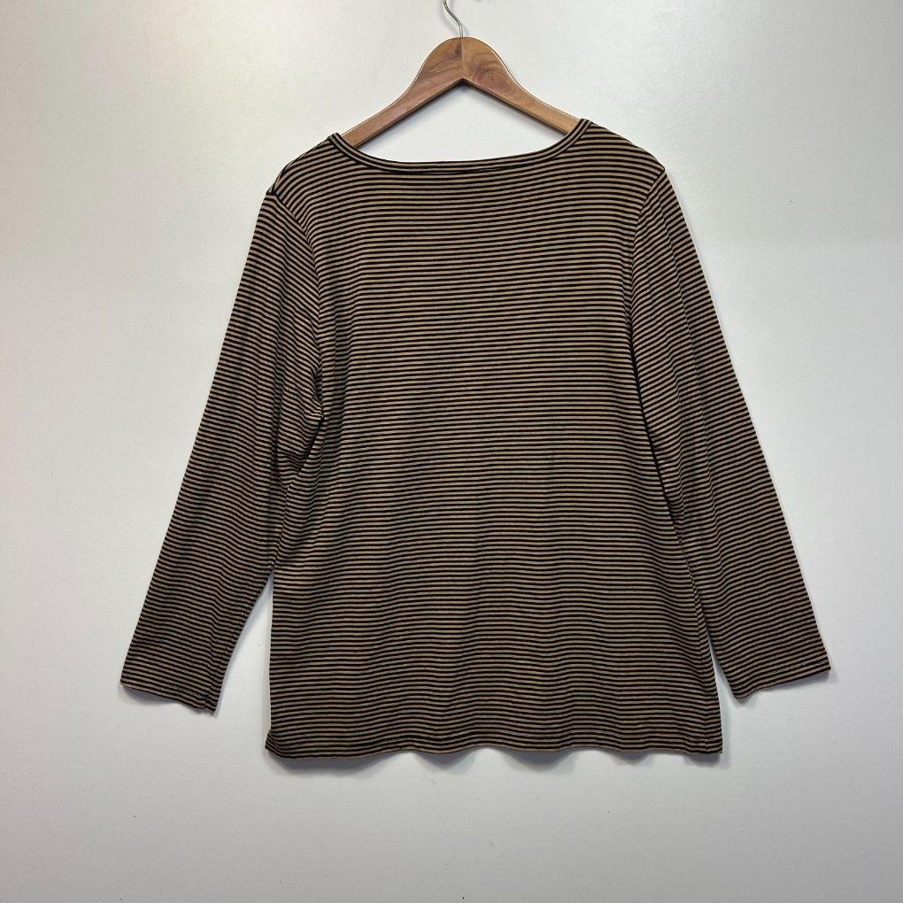 Virtuelle Brown Cotton Top - Size  18/20