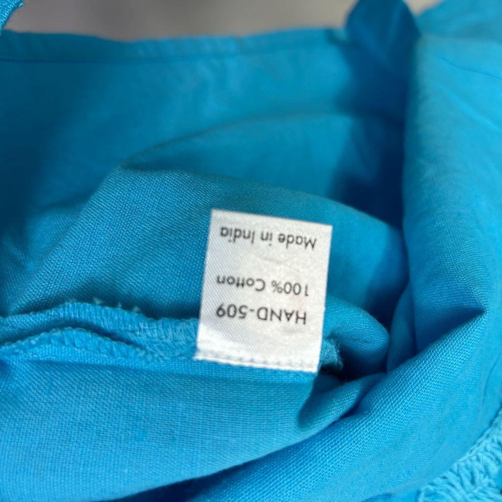 Handpicked by Birds Teal Cotton Shirt - Size 20