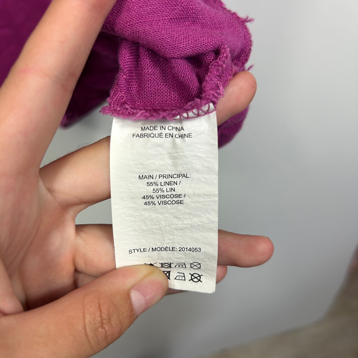 Katies Pink Linen Blend Top - Size 16