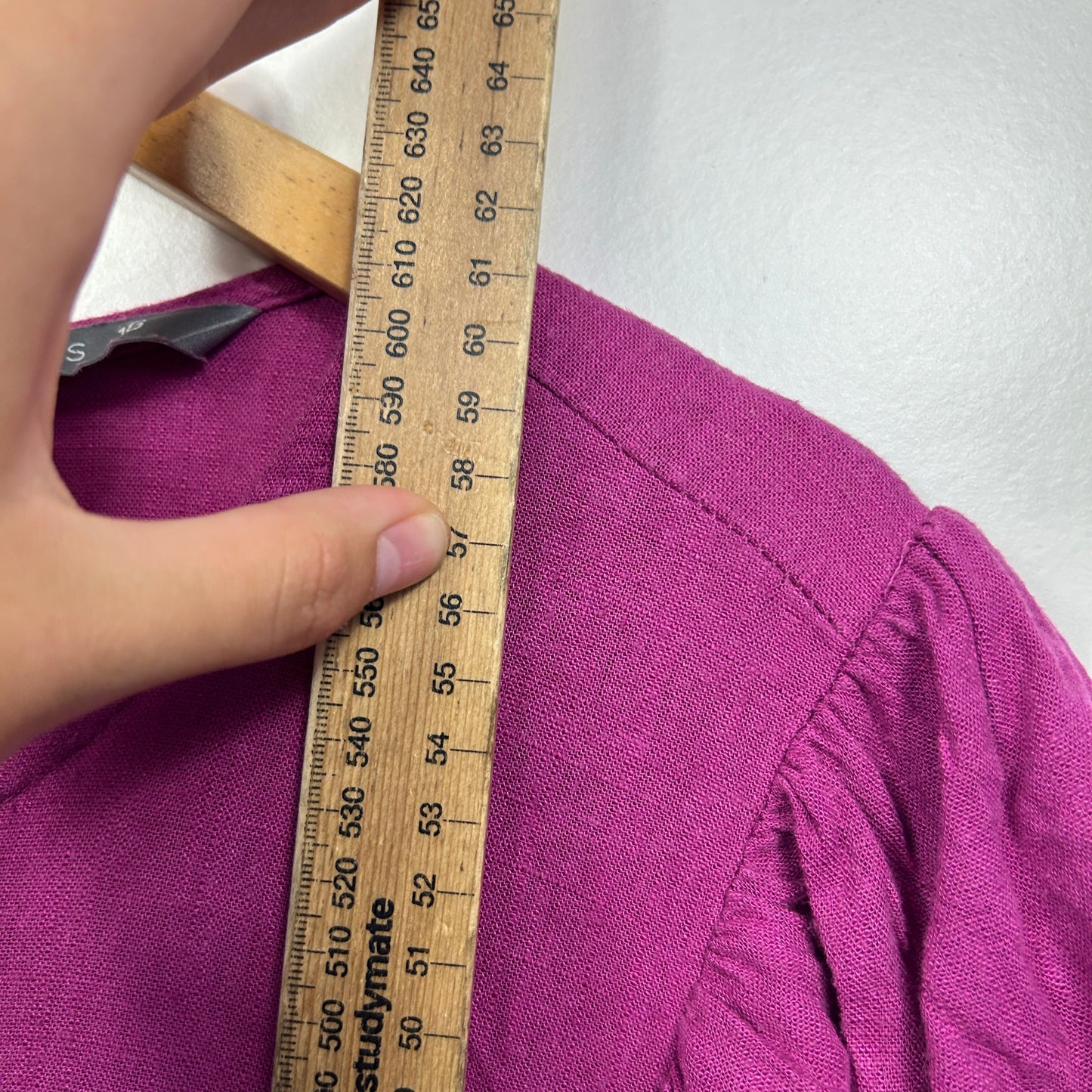 Katies Pink Linen Blend Top - Size 16