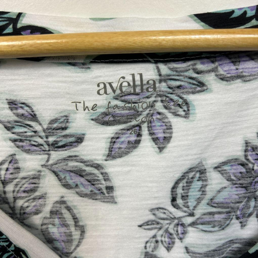 Avella White Floral Cotton Top - Size 26