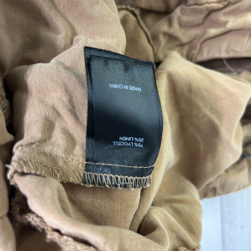 Taking Shape Tan Linen Cropped  Pants - Size 22